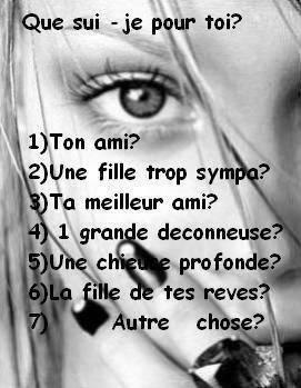 ki  sui je pour toi???